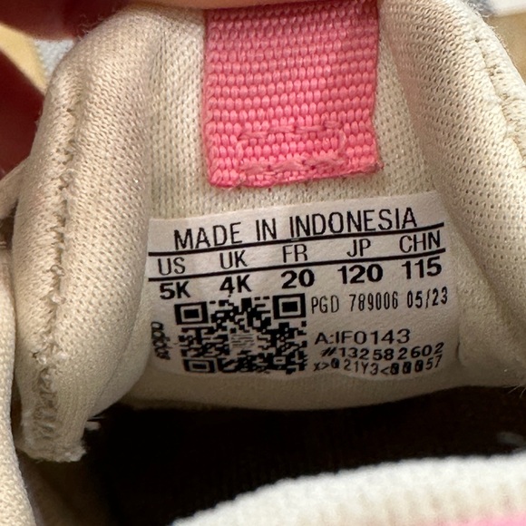 Adidas baby girl Tr23 walker tennis shoes sneakers pink white stripe - Picture 9 of 12